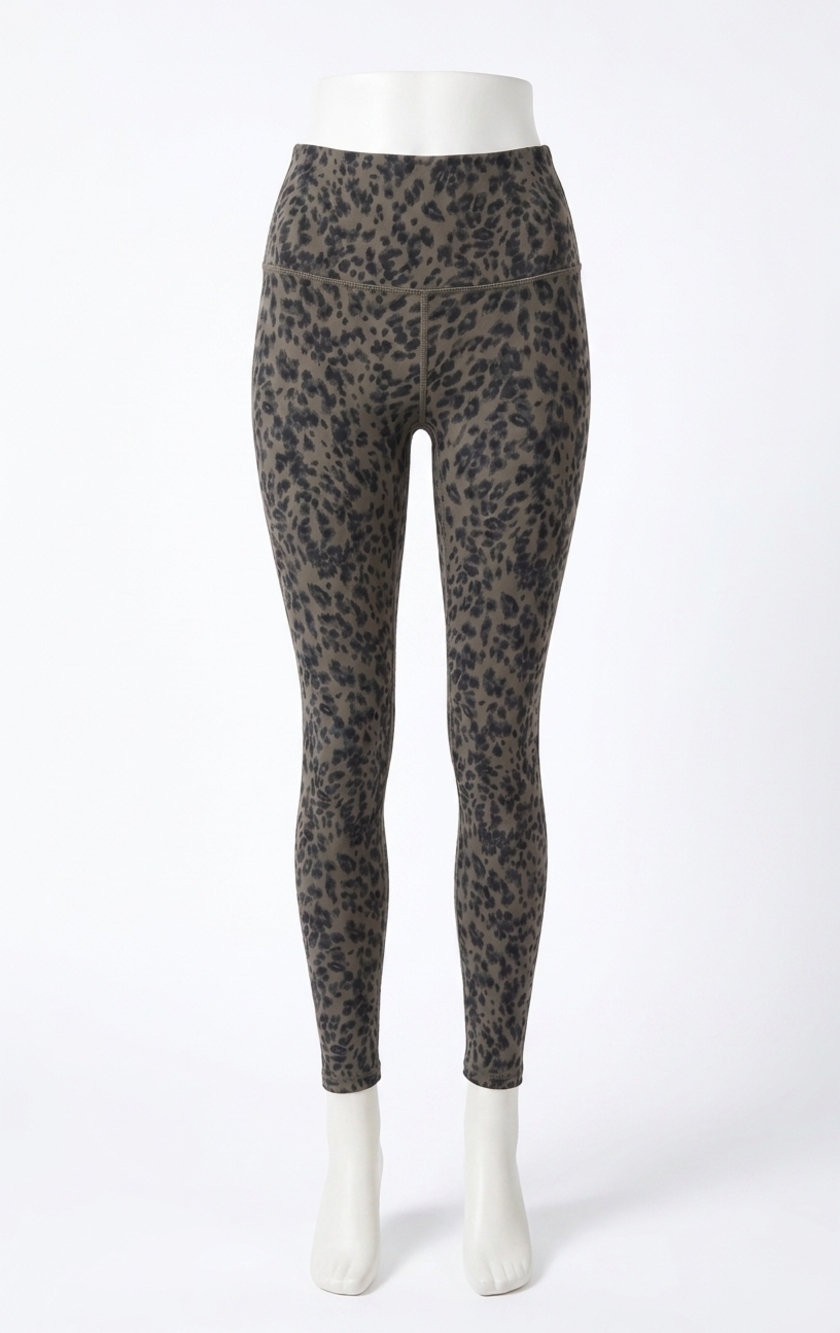 NEW VARLEY freesoft high rise legging in brown cheetah